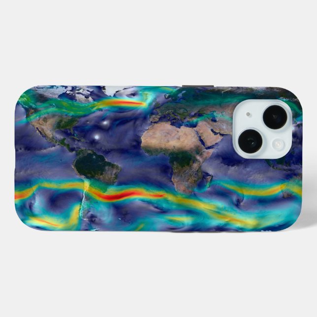 Visualisation Of Global Winds. Case-Mate iPhone Case (Back (Horizontal))