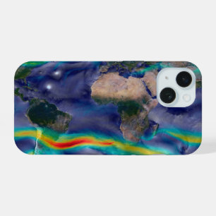 Visualisation Of Global Winds. iPhone 15 Case