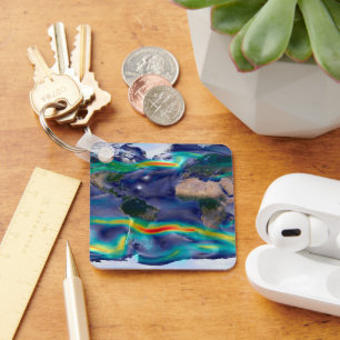 Visualisation Of Global Winds. Key Ring