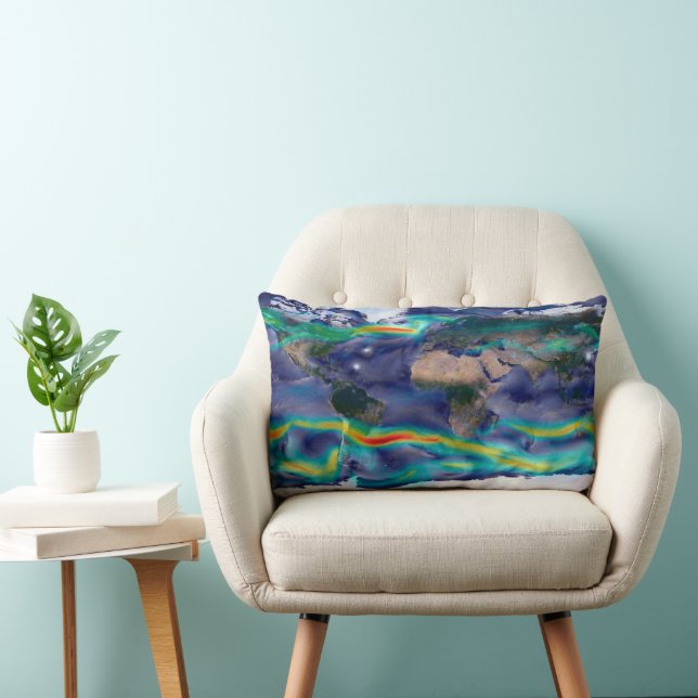 Visualisation Of Global Winds. Lumbar Cushion (Chair)