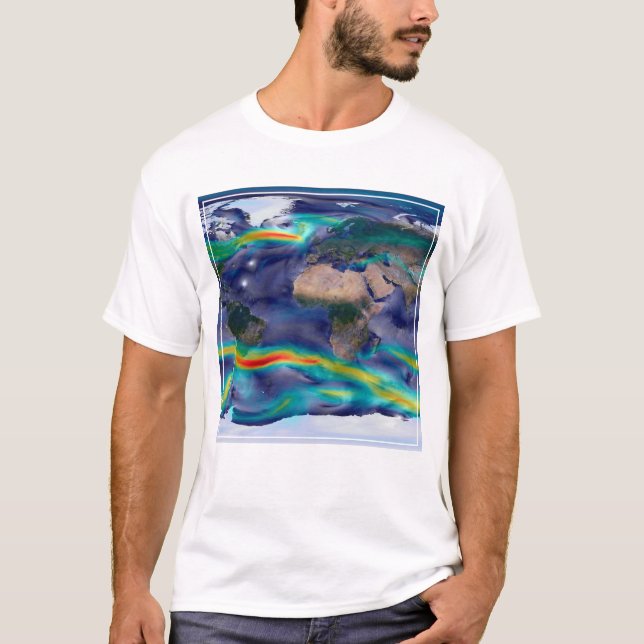 Visualisation Of Global Winds. T-Shirt (Front)