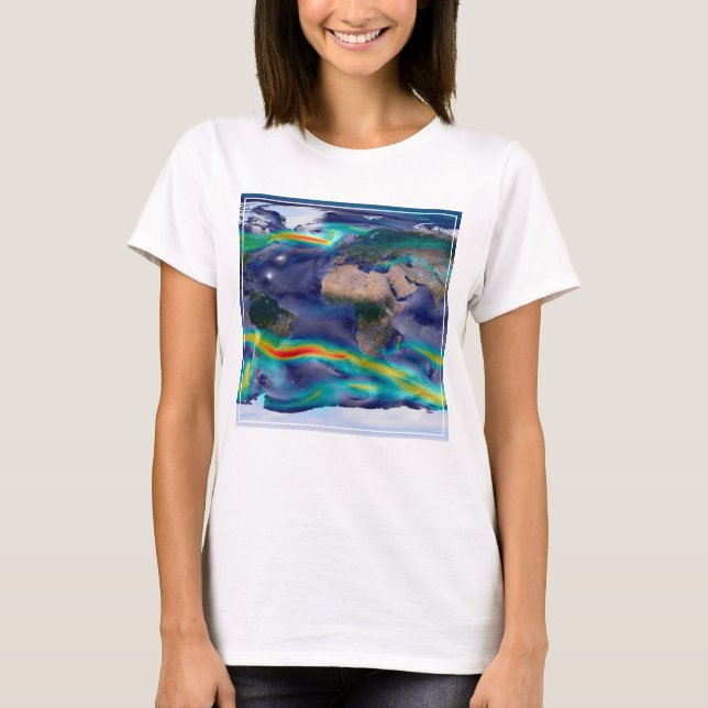 Visualisation Of Global Winds. T-Shirt (Front)
