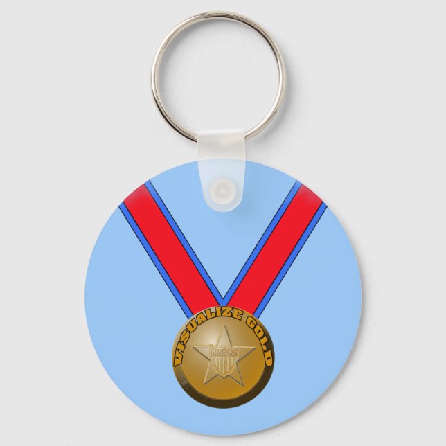 Visualise a Gold Medal Performance Key Ring (Front)