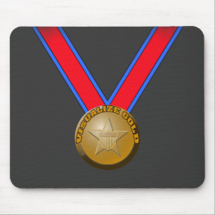 Visualise a Gold Medal Performance Mouse Pad