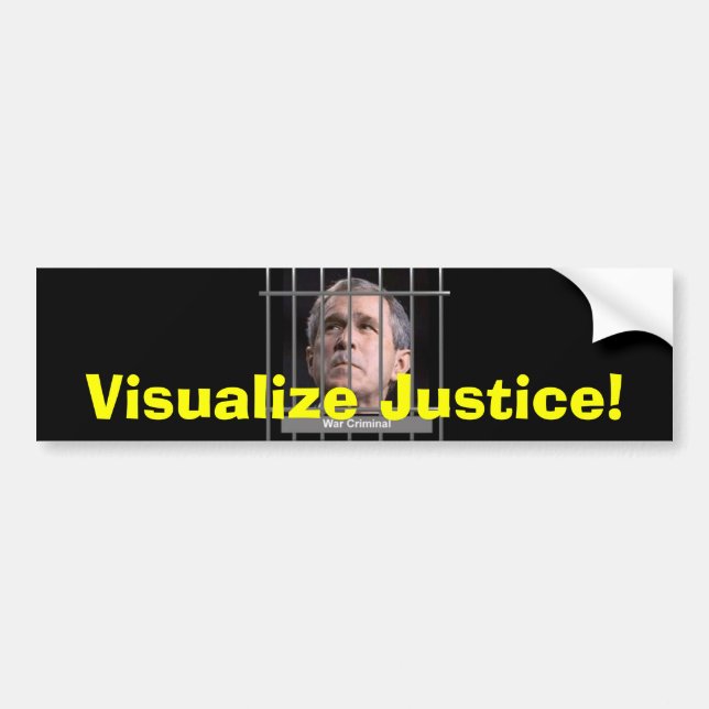 Visualise Justice Bumpersticker Bumper Sticker (Front)