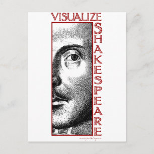 Visualise Shakespeare Postcard