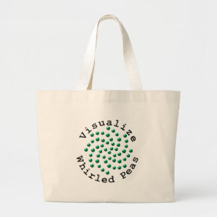 Visualise Whirled Peas 2 Large Tote Bag
