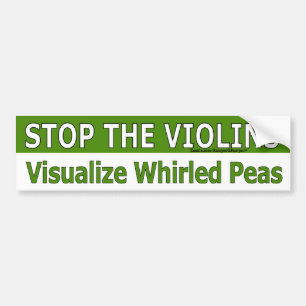 Visualise Whirled Peas Bumper Sticker
