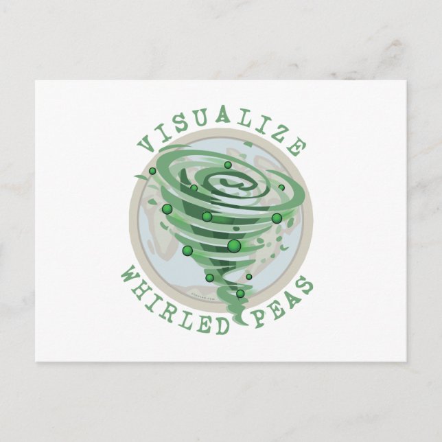 Visualise Whirled Peas Postcard (Front)