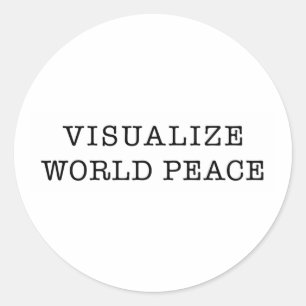 Visualise World Peace Classic Round Sticker