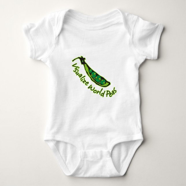 Visualise World Peas Baby Bodysuit (Front)