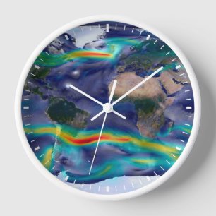 Visualization Of Global Winds. Clock
