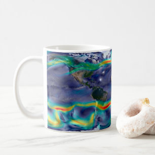 Visualization Of Global Winds. Coffee Mug