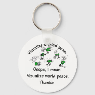 Visualize Whirled Peas - Customized Key Ring