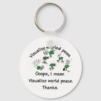 Visualize Whirled Peas - Customized Key Ring