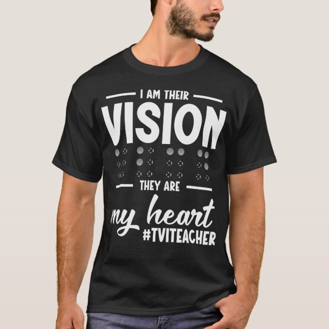 Visually Impaired Teacher Squad My Heart Vit Teach T-Shirt (Front)