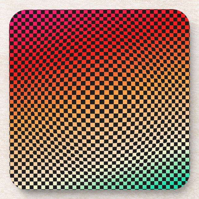 Visually striking pattern coaster (Front)