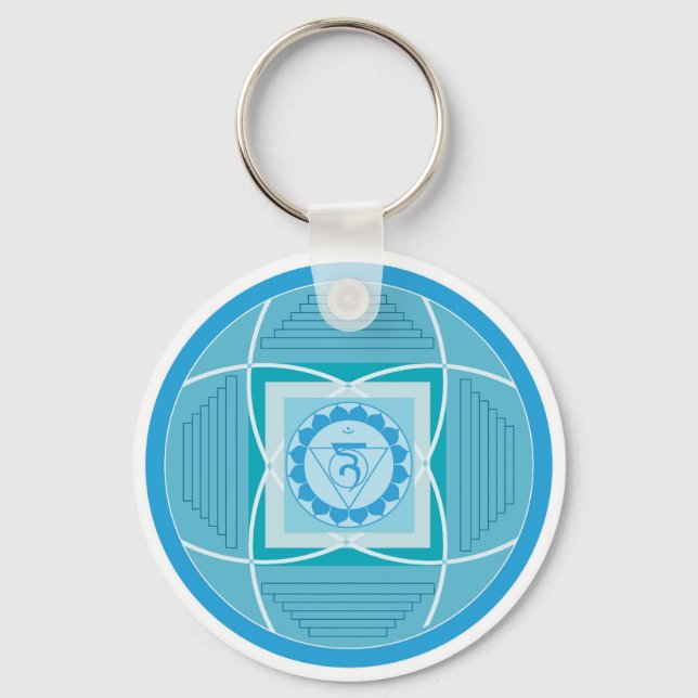 Visuddha Chakra Mandala Key Ring (Front)