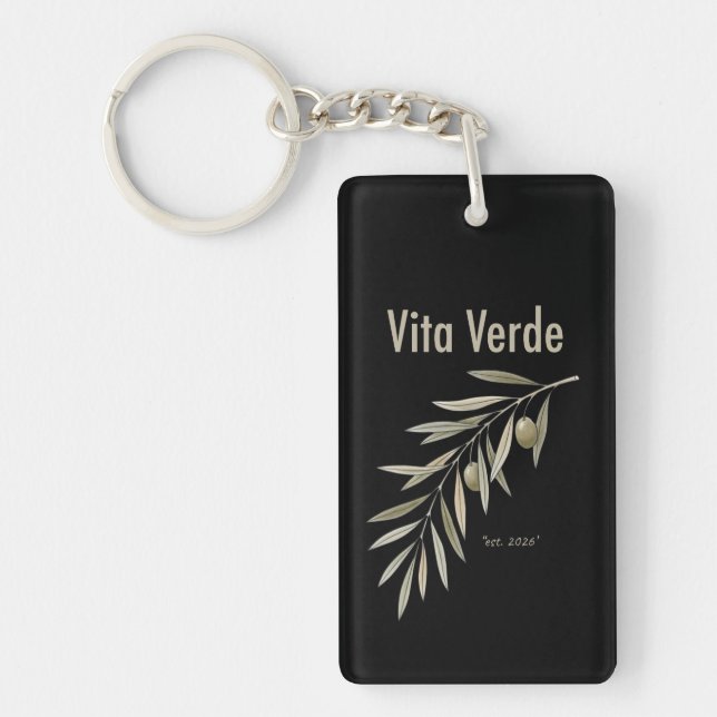Vita Verde Collection Black Key Ring (Front)
