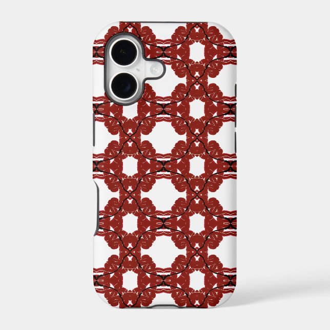 Vitae Red Abstract Acrylic Paint Pour Fluid Art (Back)