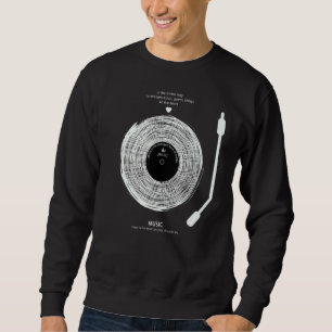 Vitage Retro Vinyl Record Music Disc Graphic Desi Sweatshirt