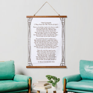 Vitai Lampada Newbolt Poem  Hanging Tapestry