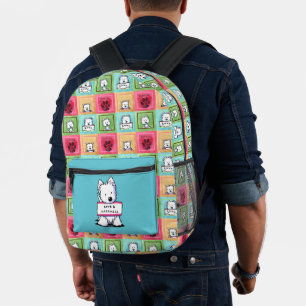 Vital Signs Westie KiniArt Printed Backpack