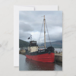Vital Spark, Puffer Boat, Inveraray, Scotland, Holiday Card