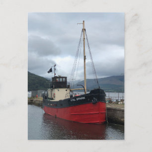 Vital Spark, Puffer Boat, Inveraray, Scotland, Holiday Postcard