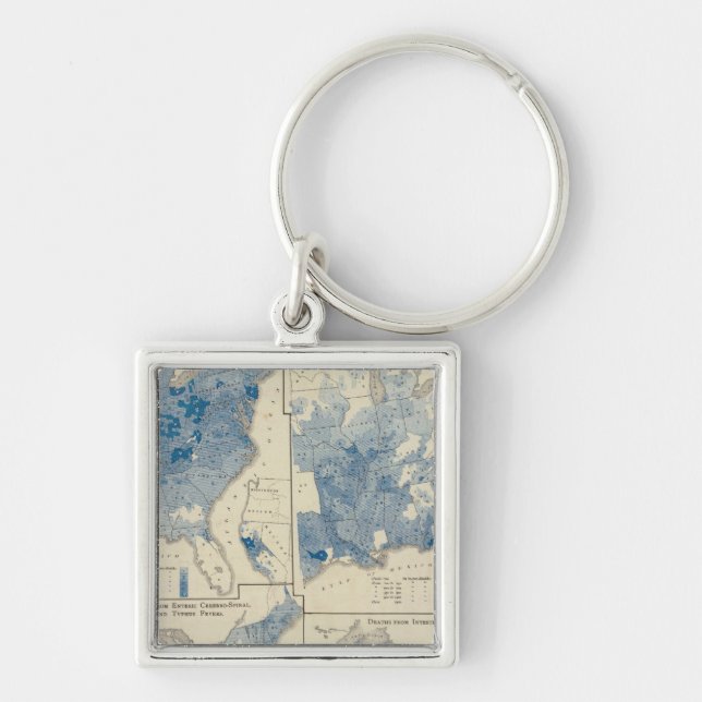 Vital statistics, United States census Key Ring (Front)
