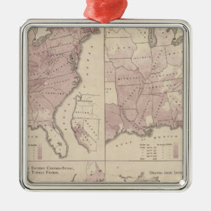 Vital Statistics, United States Census Metal Tree Decoration