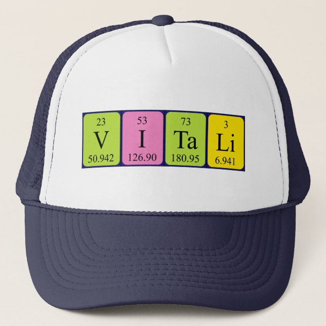 Vitali periodic table name hat (Front)