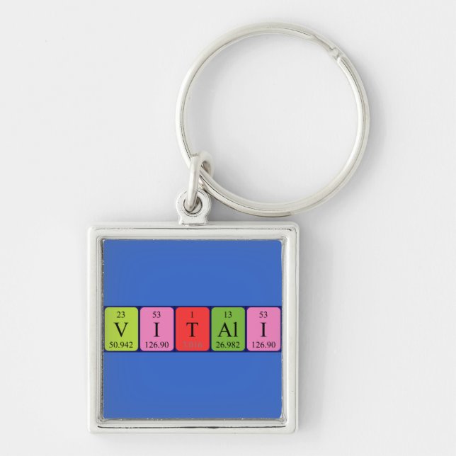 Vitali periodic table name keyring (Front)