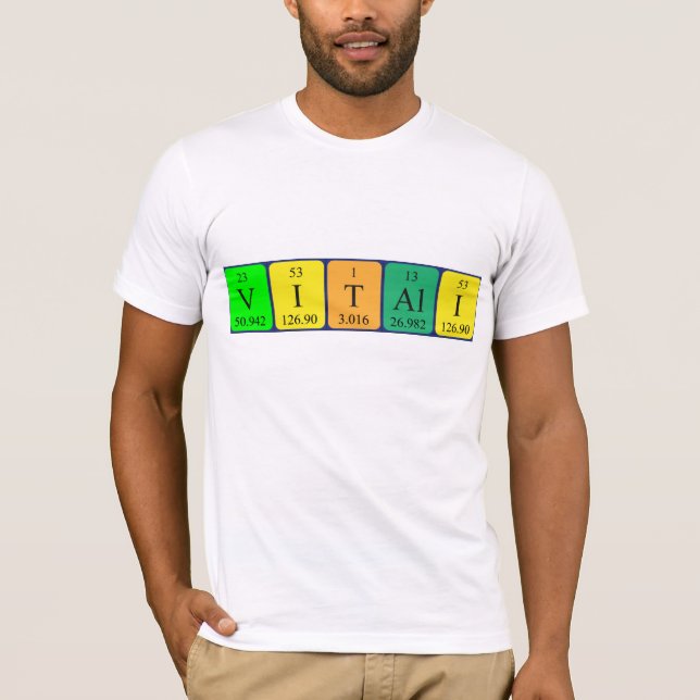 Vitali periodic table name shirt (Front)