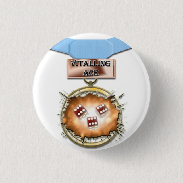 Vitalling Ace medal button (Front)