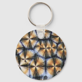 Vitamin C crystals under the microscope Key Ring