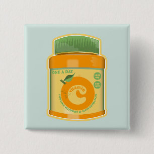 Vitamin C wellness 15 Cm Square Badge