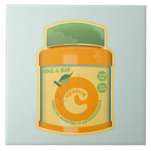 Vitamin C wellness Ceramic Tile
