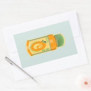 Vitamin C wellness Rectangular Sticker