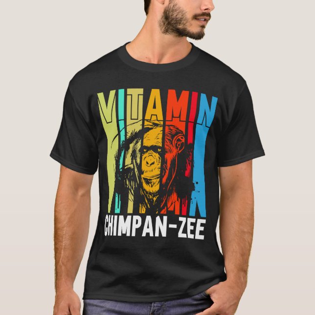 Vitamin Chimpanzee Monkey T-Shirt (Front)