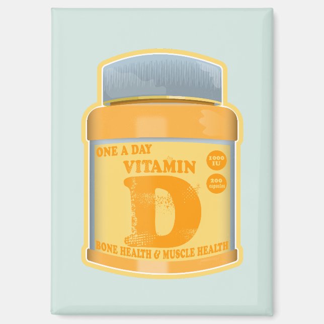Vitamin D capsules health and well-being Magnet (Front)