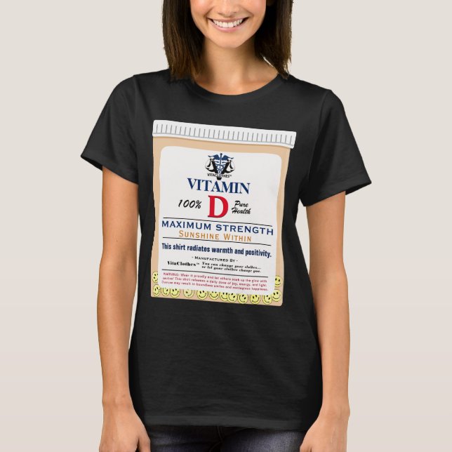 Vitamin D Sunshine Within Inspirational Positivity T-Shirt (Front)
