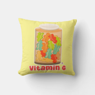 Vitamin G Meeple Board Game Gummy Art Fun Cushion