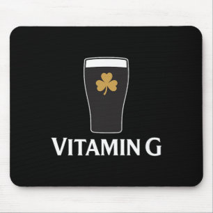 Vitamin G Stout Beer Irish Drinking Shamrock St Pa Mouse Pad