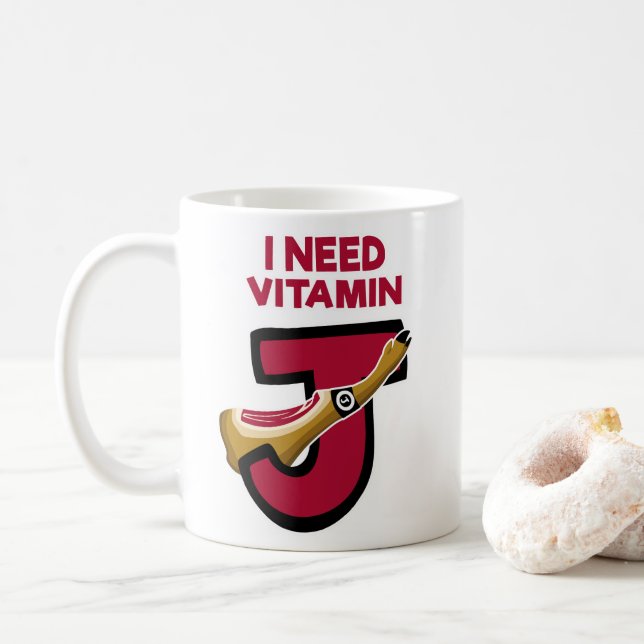 Vitamin J Coffee Mug (With Donut)