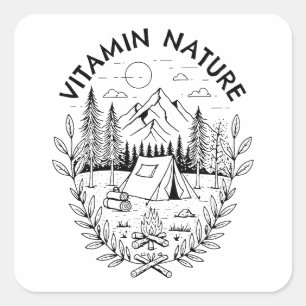 Vitamin Nature Square Sticker