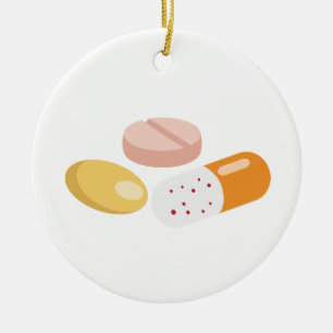 Vitamin Pills Ceramic Ornament