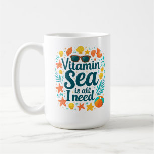 Vitamin Sea Coffee Mug - Ocean Lover's Beach Vibes