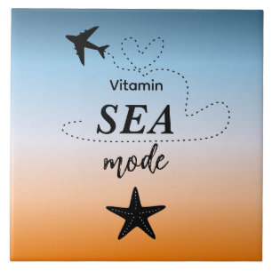 Vitamin Sea Mode Orange Summer Colour Ceramic Tile