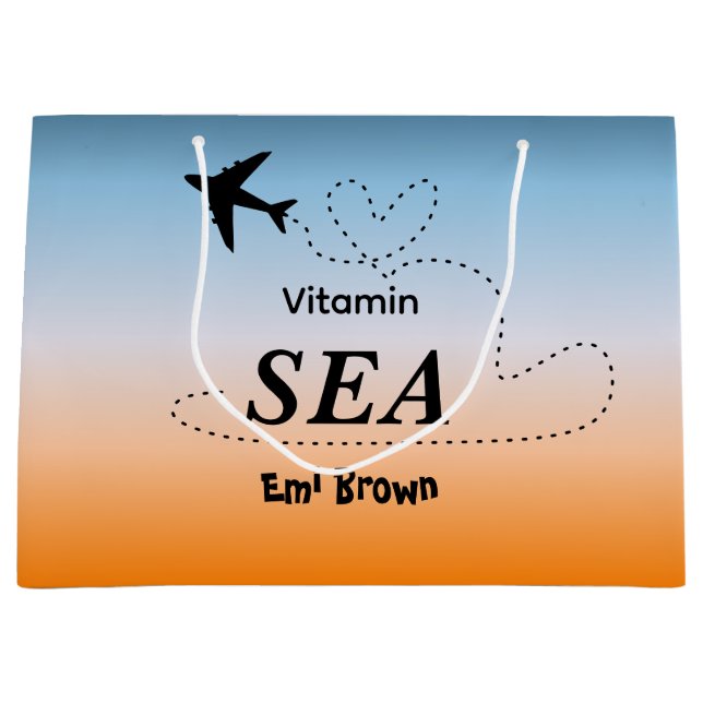 Vitamin Sea Orange Summer Colour Gift Bag (Front)